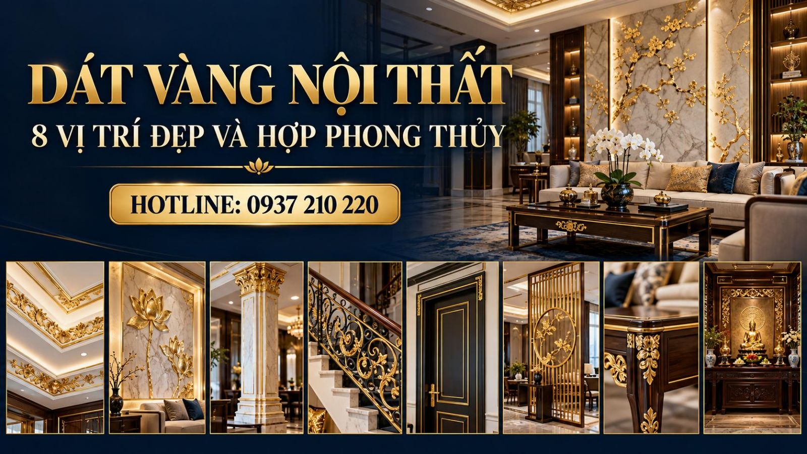 Dát Vàng Nội Thất: 8 Vị Trí Đẹp Và Hợp Phong Thủy